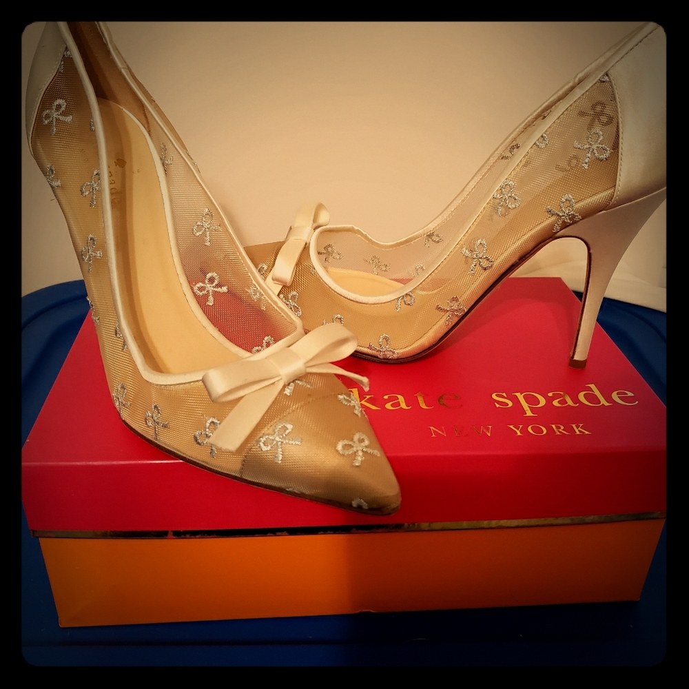 Kate Spade Cream Satin Heel